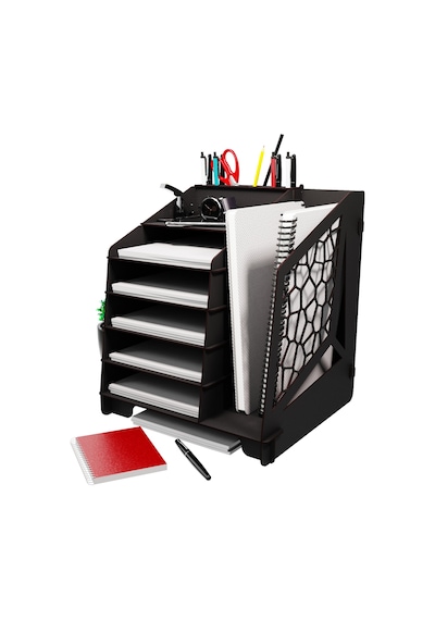 Kuk Design Voronoixl Evrak Rafı Ofis Masaüstü Organizer Seti Siyah
