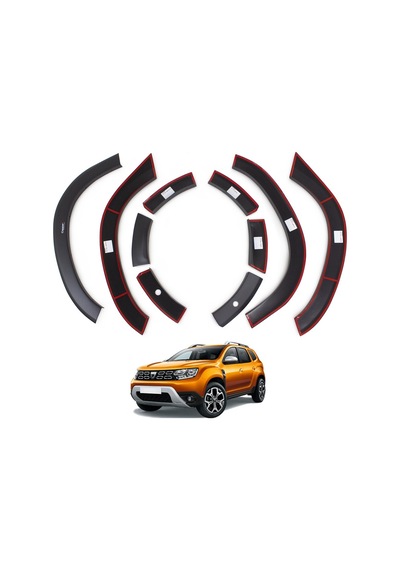 Dacia Duster Çamurluk Dodik 2018 2019 2020 2021 8 Parça Set Siyah