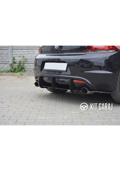 Volkswagen Scirocco Parlak Siyah Difüzör Plastik Boyalı