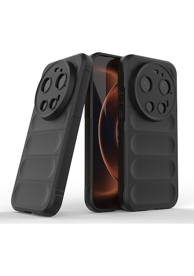 Adige Xiaomi 17 Ultra Kılıf Etnik Optimum Oyuk Desenli Silikon Siyah