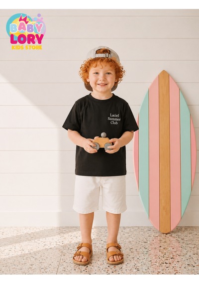 Baby Lory Kids Store Laciel Summer Club Tshirt SiYAH