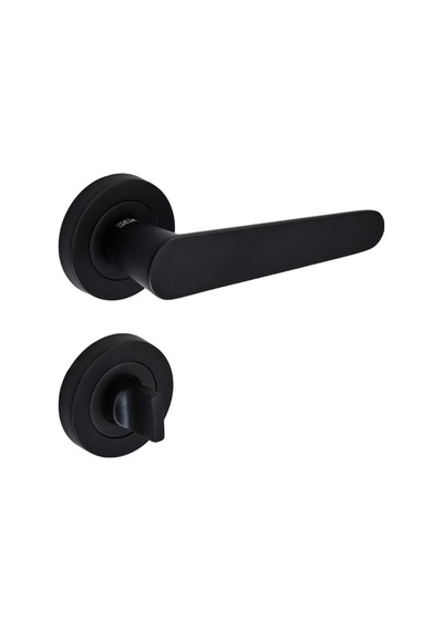 Sese Evin Modeli Rozetli Wc Kapı Kolu Siyah 200-243r-02-02