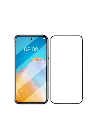Huawei P Smart 2021 Davin 5D Cam Ekran Koruyucu Siyah