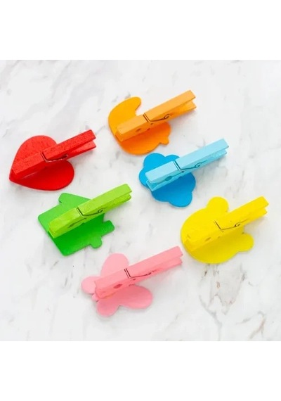 Hubrendy Emin Desenli Notlu Ahşap Mandal 6'lı Set - 10 Paket