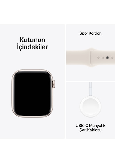 Apple Watch SE GPS + Cellular 40 MM Alüminyum Kasa Spor Kordon S/M Akıllı Saat (Apple Türkiye Garantili)