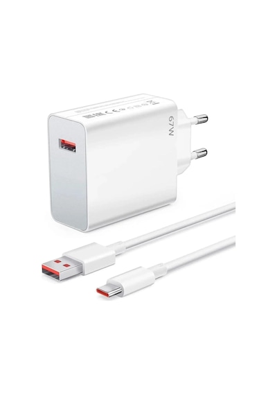 Buffer 67w Hızlı Şarj Adaptörü Usb To Type-c Pd Destekli, Akıllı Hızlı Şarj Başlığı, Güvenli Güç