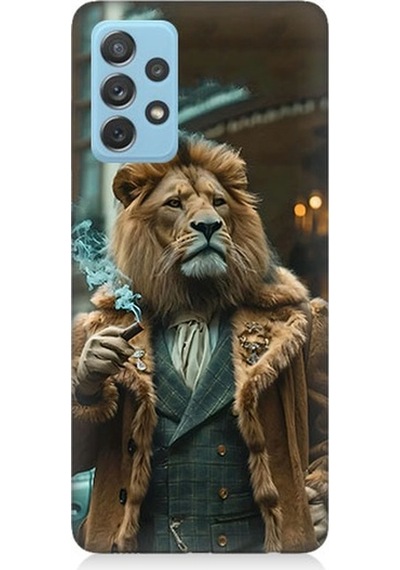 Samsung Galaxy A72 Uyumlu Puro İçen Aslan Desenli Silikon Kılıf