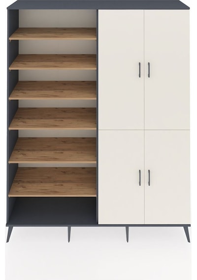 Hyperion Gardrop 8 Raflı 4 Kapaklı 2 Askılı 176x44x221 Antrasit-aytaşı/çam Aytaşı/çam Hyperion Gardrop 8 Raflı 4 Kapaklı 2 Askılı 176x44x221 Antrasit-aytaşı/çam Aytaşı/çam