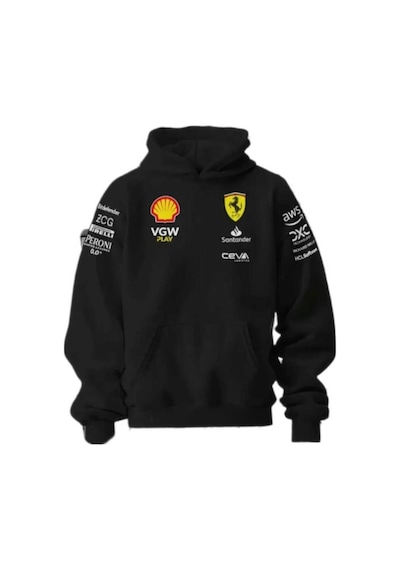 Hunors Sportswear & Company Özel Tasarım Yarışçı Baskılı Unisex Model Pamuklu Kapüşonlu Sweatshirt SIYAH Hunors Sportswear & Company Özel Tasarım Yarışçı Baskılı Unisex Model Pamuklu Kapüşonlu Sweatshirt SIYAH