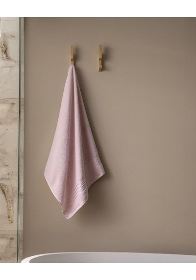 Madame Coco Marnot Bordürü %100 Pamuk Floşlu Banyo Havlusu - Pudra - 70x140 Cm 8684427300107 Çok Renkli