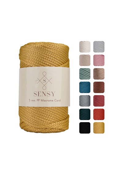 5 Mm - 400 Gr Polyester Makrome 95 M Polyester Makrome Ip Supla Ip Ve Çanta Ipliği Hardal