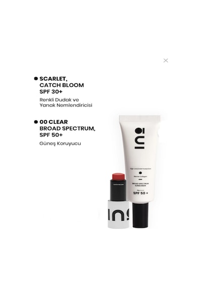 Dudak Ve Yanaklara Doğal Renk Ve Işıltı Veren Stick Scarlet 4,5g + 00 Clear Spf50 Sunscreen 50ml