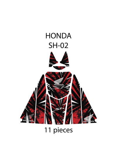 Honda Sh-125 2024 İle Uyumlu 12 Parça Tank Pad Seti Gc21-2 Çok Renkli