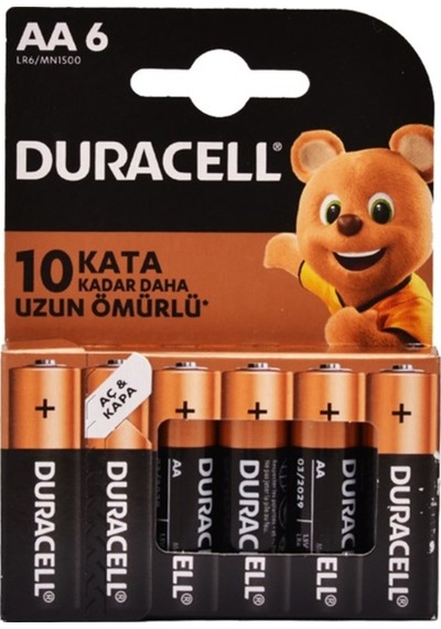 Duracell LR6/MN1500 Blister AA Kalem Pil 6'lı