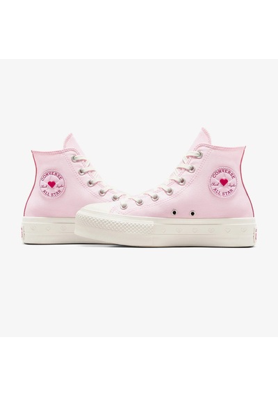 Converse Chuck Taylor All Star Lift Hearts Unisex Pembe Platform Sneaker