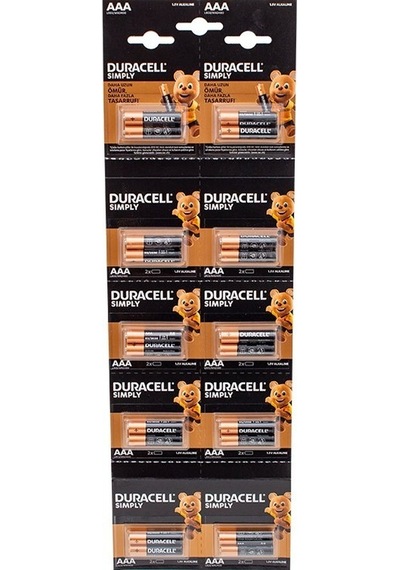 Duracell 1.5v İnce Aaa 20'li Alkalin Pil Lr03/mn20.