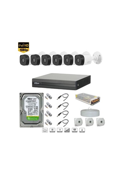 Dahua Full Hd 6 Kameralı Set