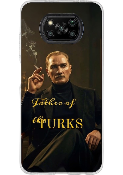 Poco X3-x3 Pro-nfc Uyumlu Atatürk Father Of The Turks Baskılı Silikon Kılıf Renkli