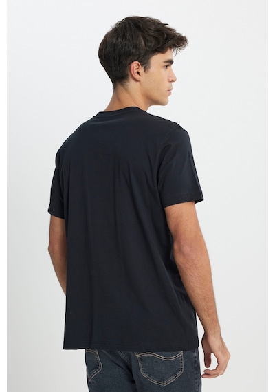 Regular Fit Normal Kesim Bisiklet Yaka %100 Pamuk Siyah Tişört L241521001 Siyah