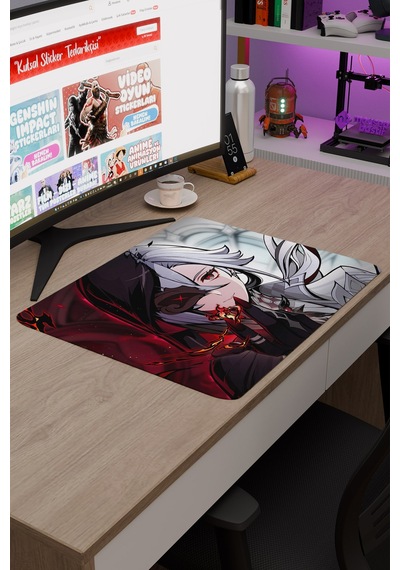 Arlecchino Genshin Impact Anime Gacha V1 - 48x40 Xl Gaming Mouse Pad Fare Altlığı