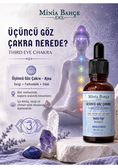 Minia Bahçe Bitki Ve Sanat Atölyesi Üçüncü Göz Çakra Masaj Yağı 30 ML