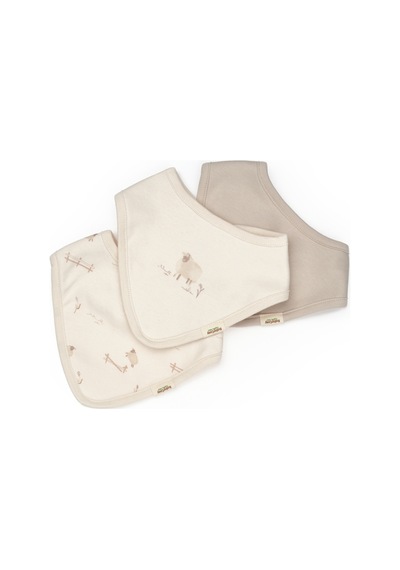 Babycosy Organic Wear Bebek 3'lü Fular,%100 Organik Pamuk,bebek Ve Yenidoğan Serisi Krem