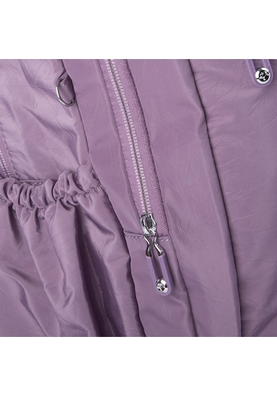 Nas Bag Unisex Büyük Boy Su Geçirmez Waterproof Hafif Sırt Çantası Çok Gözlü Mor