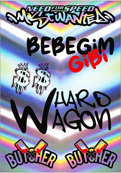 A5 Hologram Sticker 088 Tek Paket Çoklu Sticker