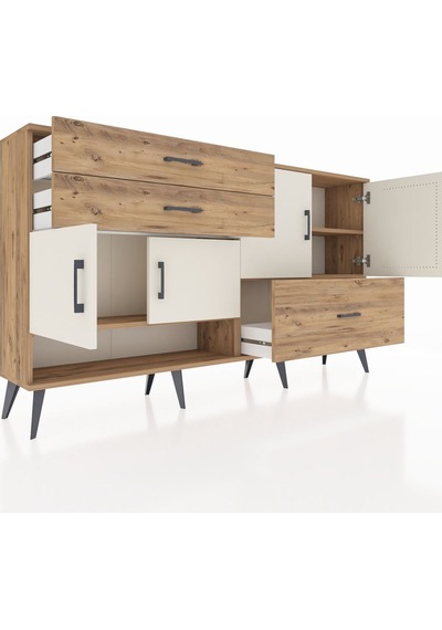 Arges Konsol 3 Raflı 3 Çekmeceli 4 Kapaklı 176x30x99 Çam-aytaşı/çam Aytası/atlas Çam - Atlas Çam Arges Konsol 3 Raflı 3 Çekmeceli 4 Kapaklı 176x30x99 Çam-aytaşı/çam Aytası/atlas Çam - Atlas Çam