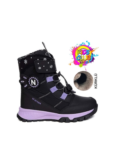 Kids Club Shoes Ndrops-014 İçi Yünlü Unisex Kar Botu Çocuk Bot Lila