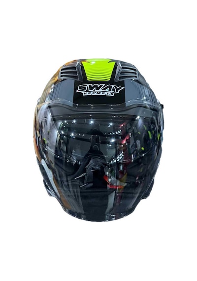 Sway 766 Geko Açık Motosiklet Kaskı 65017 Sarı - Siyah