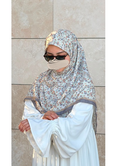 Qalortex Scarf Meyra Desen B.boy Eşarp - Suyeşili Su Yeşili