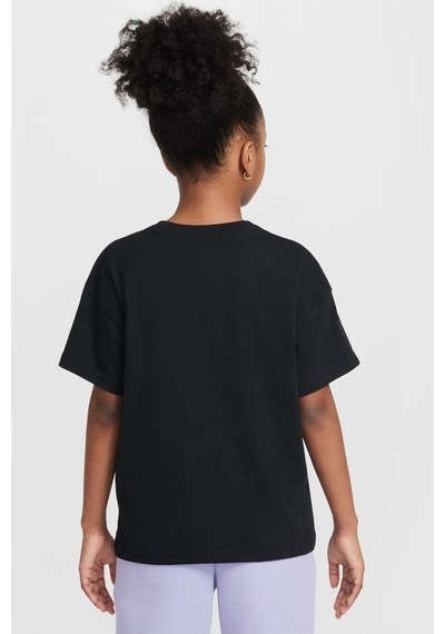 Nike Sportswear Kids Tee Black Baskılı Çocuk Tişört Siyah Siyah