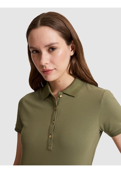 Pierre Cardin Kadın Haki Tişört Basic 50325456-vr027