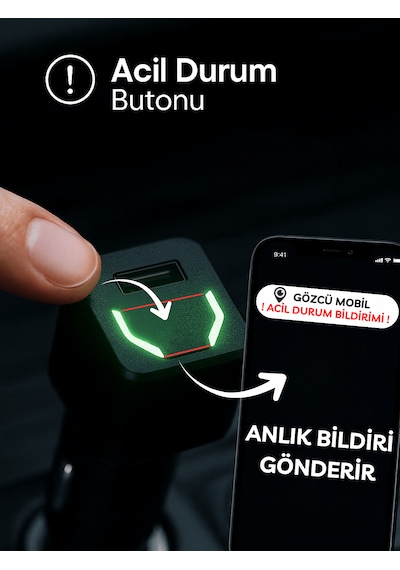Gözcü Mobil Çakmaklık Araç Takip Cihazı Geofence Araç Takip Sistemi Anlık Konum Geçmişe Dönük Konum