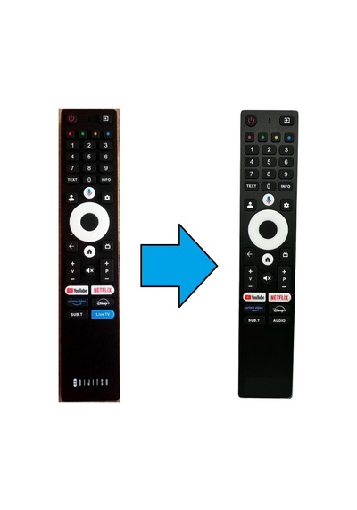 Dijitsu Mikrofonlu Google Smart Tv Kumandası- Resimde Sağdaki Gönderilir