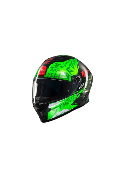 Mt Helmets Stınger Ardent C6 Kapalı Kask Parlak Yeşil - Siyah