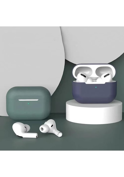 E2m Apple Uyumlu AirPods Pro 3 Sense Silikon Siyah Siyah