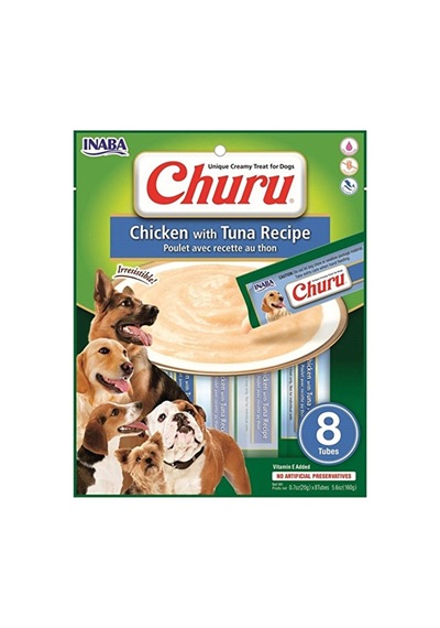 Inaba Ciao Churu Ton Balıklı Ve Tavuklu Tamamlayacı Köpek Ödül Maması 8 X 20 Gr
