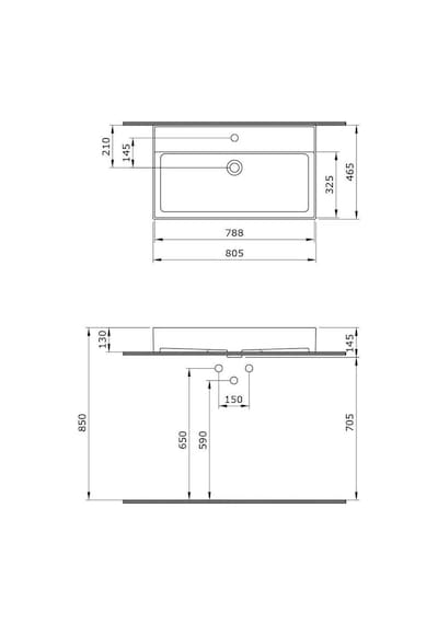 Bocchi Milano Tezgah Üstü Lavabo 80 CM Mat Beyaz 1377-002-0126