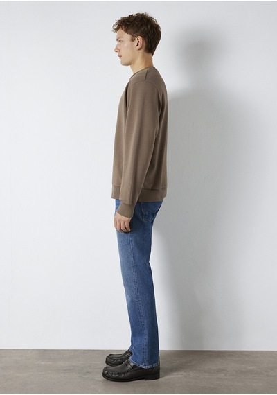 Mavi - Bisiklet Yaka Kahverengi Basic Sweatshirt 0s10276-87875 Kahverengi