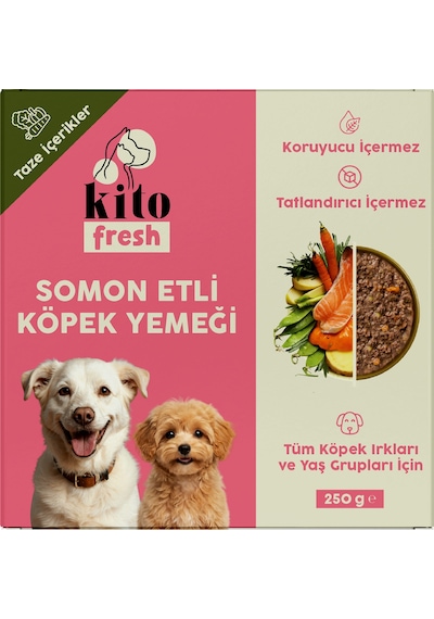 Kito Fresh Somon Etli Taze Yetişkin Köpek Yemeği 250 G