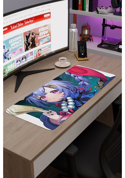 Qiqi Genshin Impact Anime Gacha V2 - 70x30 Xl Gaming Mouse Pad Fare Altlığı