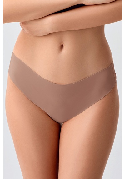 Kompedan Kadın String Lazer Kesim Slip Külot Cappuccino 9207 Kahverengi