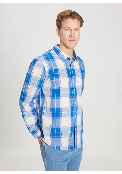 Wrangler Uzun Kollu Erkek Gömlek W241248400 Blue Black