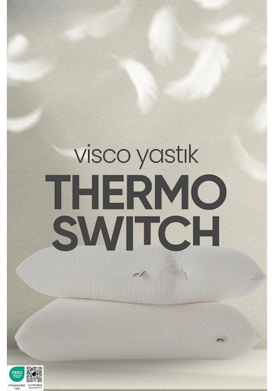 Visko Yastık Akıllı Isı Hafızalı Tombul - Yastık Ortopedik Termal Isı Dengeleyici 1 Adet Çok Renkli