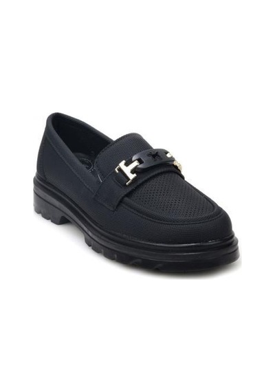 Wanetti 03431 Kadın Ortopedik Günlük Loafer Ayakkabı Sıyah