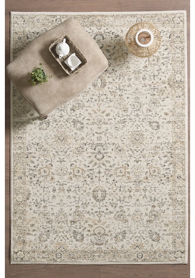 Mariesse Home Asır Serisi Vintage Modern Dokuma Salon Oturma Odası Halısı Bej