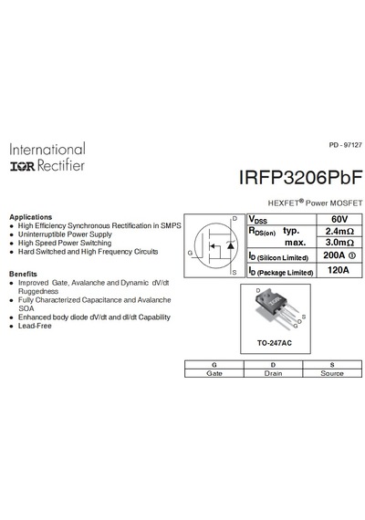 Irfp3206pbf Power Mosfet