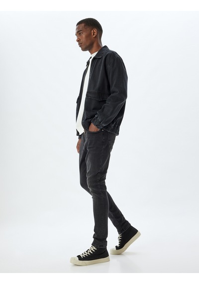 Koton Skinny Fit Kot Pantolon - Michael Jean Siyah 5wam40056nd Siyah